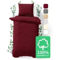 Jacobson Bettwäsche Set - 100% Baumwolle, Perkal, 2 teilig, Erhältlich in den Größen 135x200, 155x220, 200x200, 200x220, 240x220