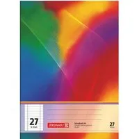 Baier & Schneider Schulheft Schulheft A4 liniert Lineatur 27 16 Blatt mehrfarbig, liniert mit Randlinie innen und außen