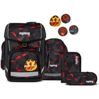 ergobag Schulranzen Cubo (5tlg., inkl. Sportbeutel, Federmäppchen, Schlampermäppchen und Kletties)