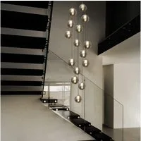 ZMH Pendelleuchte Esstisch 3/4/6/10/15-flammig,G9 Hängeleuchte,  3000 K, LED wechselbar, Warmweiß, 300 cm höhenverstellbar, inkl. Leuchtmittel