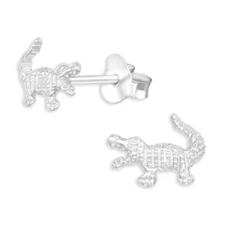 Krokodil Ohrringe aus 925 Silber