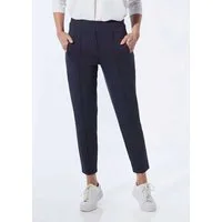 GOLDNER Schlupfhose Kurzgröße: Elegante 7/8-Schlupfhose SARA Slim Fit Jerseyhose mit Rundum-Dehnbund und Biesen
