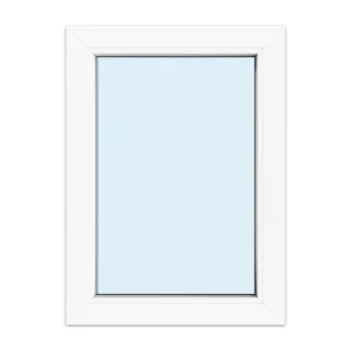Nebenraumfenster, Strukturglas Satinato, Kunststoff, aluplast IDEAL 4000, Weiß, 550 x 750 mm, 2-fach Verglasung, individuell konfigurieren