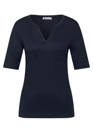 Street One - Basic Shirt blau - Gr. - 38