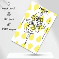 Inkster Schmuck-Tattoo Lotus mit Ornamenten Tattoo, wasserfestes temporäres Tattoo, 2 Wochen Halt