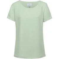 GREIFF Kurzarmbluse Greiff CHIFFON Damen Bluse Kurzarm Rundhals Regular Mint