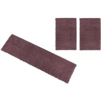 OTTO home Bettumrandung Viva, Höhe 45 mm, (3-tlg), Bettvorleger, Läufer-Set, Uni-Farben, einfarbig, besonders kuschelig