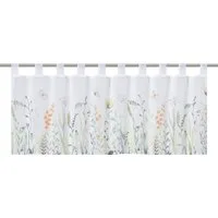 ELBERSDRUCKE Scheibengardine Bistrogardine mit Schlaufen Summer weiß-bunt 45 x 140 cm (1 St), Schlaufen, halbtransparent, Polyester, floral, bedruckt, modern