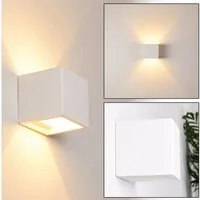 hofstein Wandleuchte »Alli« Wandlampe aus Keramik in Weiß, ohne Leuchtmittel, mit Up & Down-Effekt, G9, mit handelsüblichen Farben bemalbar