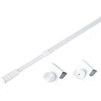 dekondo Klemmstange Gardinenstange "Basic" Klick-fix, weiß, ausziehbar, Fenstermontage, ohne Bohren, ohne Kleben, ohne Werkzeug, inkl. Fensterhaken für einen Klemmbereich von 15-20 mm