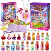 Wootoy Kreativset Feen-Zaubertrank Set Experimentierkasten Lernspielzeug Bastelset, (mit Zauberstab Kristallen Schmetterlingen und weiteren Accessoires, 1-tlg., 20 Feentrank-Fläschchen mit 7 Rezeptideen und Gestaltungsmöglichkeiten), für Partys Baste