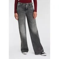 Herrlicher High-waist-Jeans Lovely Flared Denim Black im Flared Fit