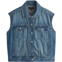 Next Jeansjacke Ärmellose Relaxed Fit Trucker-Denimjacke (1-St)
