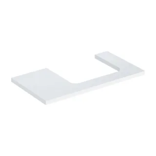 Geberit One Waschtisch-Platte 505323001 90 x 3 x 47 cm, weiß/lackiert hochglänzend, Ausschnitt rechts