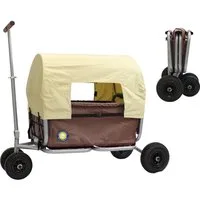 Beachtrekker Bollerwagen LiFe, faltbarer Bollerwagen inkl. Feststellbremse und Sonnenverdeck