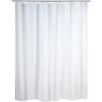 WENKO Duschvorhang Uni White Breite 180 cm, Höhe 200 cm, Polyester, waschbar
