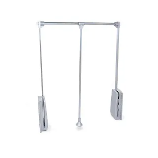 Emuca Kleiderlift, Chrom, Metall, 115x85x14 cm, Schlafzimmer, Kleiderschränke, Schrankzubehör