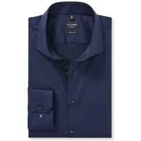 OLYMP Langarmhemd No. Six Businesshemd, super slim, Royal-Kentkragen, unifarben