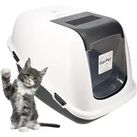 GarPet Katzentoilette Katzenklo mit Deckel Katzentoilette Geschlossen mit Haube kippbar