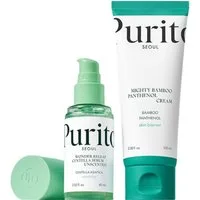 Purito Seoul Hautpflege-Set Skin Barrier Duo – Centella Serum 60ml & Bamboo Panthenol Cream 100ml beruhigendes, duftfreies K-Beauty Pflegeset für empfindliche Haut mit, Centella, Panthenol & Niacinamid zur Stärkung der Hautbarriere