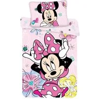 Disney Kinderbettwäsche Disney Minnie Maus Kinderbettwäsche 100 x 135 + 40 x 60 cm Baumwolle, Renforcé, 2 teilig, 100% Baumwolle