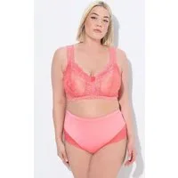Ulla Popken Miederhose Midislip transparente Spitze hinten gerafft