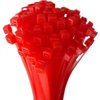 HORZEFIX Kabelbinder set rot lang uv beständig Universalbinder 2,5, 3,6, 4,8, 7,6 breit (Packung, 500-St., VPE= 5 x 100 Kabelbinder im Polybeutel) Temperaturbeständig/wetterfest