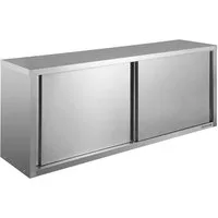 GastroHero Wandhängeschrank Hängeschrank Edelstahl Küche 180 cm Wandhängeschrank