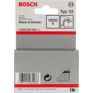 Bosch Flachdrahtklammer Typ 52, 12,3 x 1,25 x 14mm - 2609200208