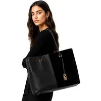 STUART WEITZMAN Shopper New York 5050 Tasche Tote Schultertasche Leder Suede, Außergewöhnlich große integrierte Innentasche mit Reißverschluss