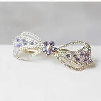 The Beauty House Haarspange Luxus Haarklammer Schleife mit Strass Kristallen Haarkamm Haarschmuck, Haarclip für Damen, Braut, Hochzeit, Party & festliche Anlässe