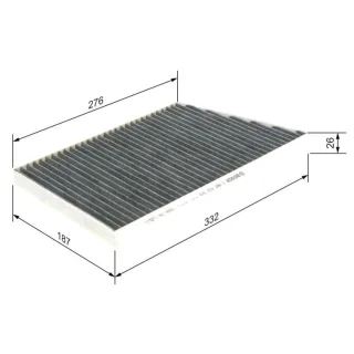 Bosch Aktivkohle-Innenraumfilter Mercedes C-Klasse CLC-Klasse CLK W203 W209 + Kombi