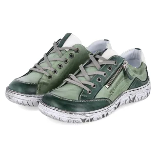 Krisbut Halbschuhe  Grün - Gr. 37 -  Leder und Textil