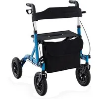 COSTWAY Rollator, 6-fach verstellbar Griff mit Handbremse bis 136kg faltbar