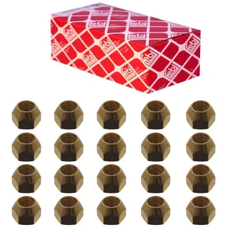 20 Febi Radmuttern f?r Stahl oder Alufelgen f?r Citroen Daihatsu Hyundai Mazda Toyota Volvo