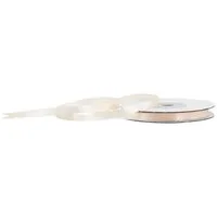 Creativery Satinband, Satinband 6mm x 25m Rolle Champagner