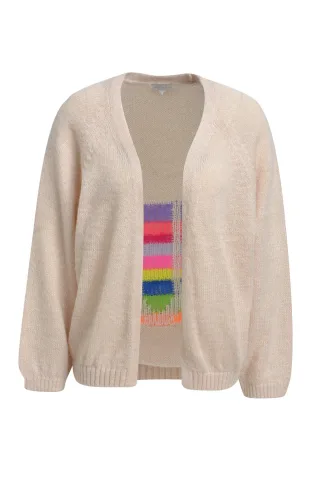 Milano Italy - oversized raglan cardigan 1/1 sleeve offwhite - Gr. - S