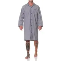 Normann Pyjama Normann Herren langarm Nachthemd gewebt - auch in Übergröße