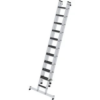 Munk Stufen-Schiebeleiter 2-teilig mit nivello-Traverse und clip-step R13 - 040676