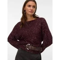 Vero Moda Strickpullover VMLEILANI STITCH LS BOATNECK PULLOVER