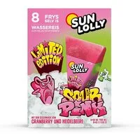 SUN LOLLY Süßigkeit, Sun Lolly Sour Pink Wassereis 8x60ml zum Selbsteinfrieren 480ml