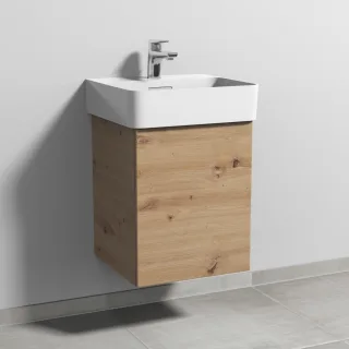 Sanipa 3way Waschtischunterbau zu Laufen VAL Waschtisch mit 1 Tür, Eiche Natural-Touch SM82085