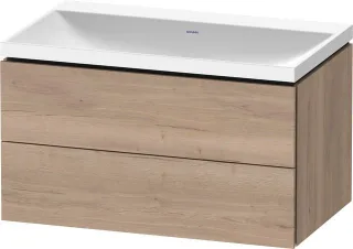 Duravit L-Cube Waschtisch-Set cbonded wandhängend 800x480x480 Ei Marmoriert Mt LC6951N55550000