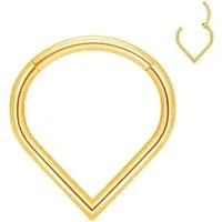 Taffstyle Nasenpiercing Titan Septum Piercing Ring Clicker Tragus Helix Daith Tropfen Träne (Universal Piercing aus Titan G23 in Tropfenform für Tragus Daith Lippe und Septum)