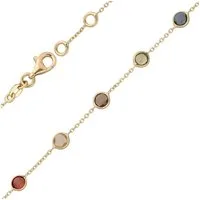 Schmuck Krone Goldarmband Armband aus 585 Gold mit Edelsteinen 19cm, Gold 585