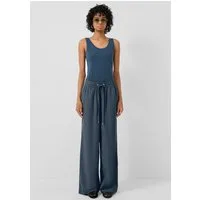 QS Chinos Hose Leinenmix-Hose mit Wide Leg