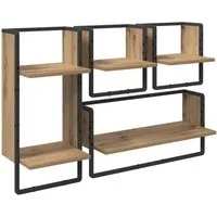 vidaXL Regal Wandregal-Set 4 stk. Artisan-Eiche 65 x 25 x 30 cm, 4-tlg.