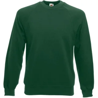 Fruit Of The Loom Herren Raglan-Ärmel Belcoro® Sweatshirt (Flasche grün)