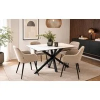ACTONA GROUP Esstisch Heaven mit Keramikplatte & stabilem Stahlgestell, mehrere Varianten (Breite: 135, 160 und 200 cm), Pflegeleichter Design-Esstisch – robust, stilvoll & langlebig