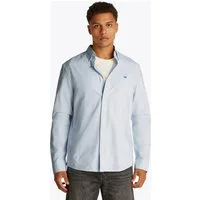 Tommy Jeans Langarmhemd TJM REGULAR OXFORD mit Rundhalsausschnitt, Button-down-Kragen